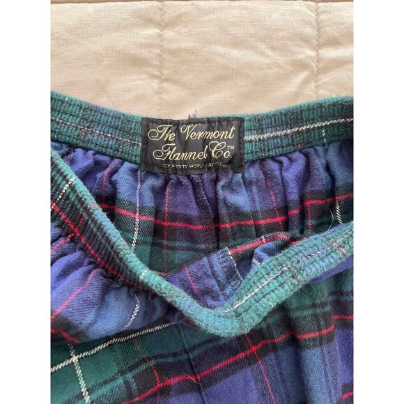 Vermont Flannel Co. Blue/Green Plaid Boxer Pajama Shorts - Picture 3 of 6